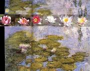 Claude Monet Detail from Water Lilies oil painting reproduction